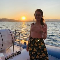 Evening cruise on a catamaran