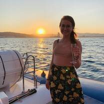 Evening cruise on a catamaran