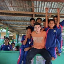 A volunteer at a local school in Cavite.
