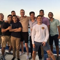 (Photo: Sunset cruise outside of Barcelona Harbor) 
