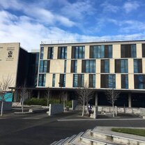 Blue sky and beautiful building.