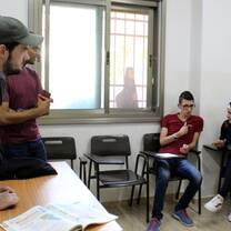 Me teaching English in a village near Hebron.