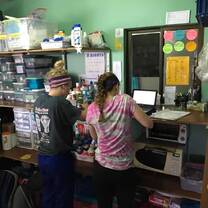 Volunteers helping out in the clinic. 