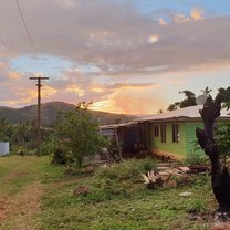 Village sunset. 