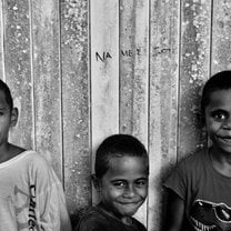 The Village boys being cheeky.
