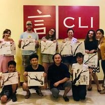 Evening activities like this Chinese brush-painting class were well-organized and tons of fun!