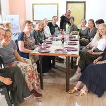 Nice time cooking together with the staff and the Arabic students!