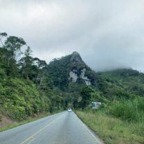 On the road during a work trip. In the mountains bordering San José!