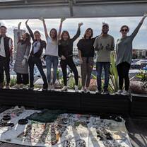Celebrating our beach clean on Rangitoto Island.