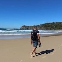 This is our Expedition Leader Gaz Lloyd. Always ready for a great morning hike.