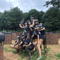 Playing Laser tag 