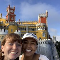 Pena Palace My best friend Devon and I in Sintra, Portugal: a weekend trip we took one weekend during our internship module in Madrid!
