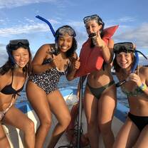 Snorkeling off of Isla Tortuga in Costa Rica.