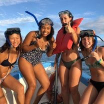 Snorkeling off of Isla Tortuga in Costa Rica.