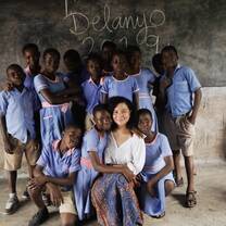 Teaching P6 at Delanyo Primary School