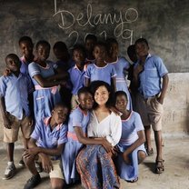 Teaching P6 at Delanyo Primary School