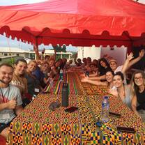 a group of people at a table