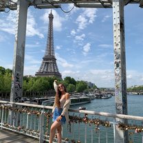In Paris near the Eiffel Tower