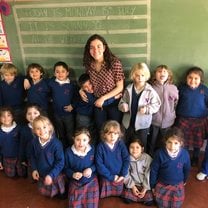 This picture was taken in a first grade classroom that I helped with. 
