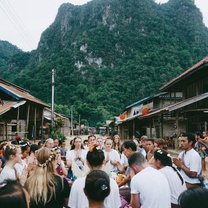 The Baci Ceremony where the village and volunteers express gratitude to each other.
