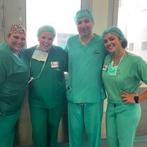 Picture with two neurosurgeons in the hospital