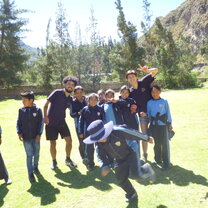 Volunteers Luciana and Vicente -physical education teachers