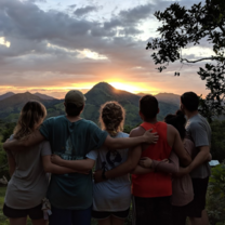 Volunteers admiring the beautiful view! 