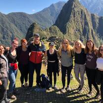 Volunteers at Machu Picchu.