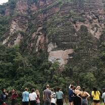 Walk to the waterfall of the Amazon Basin