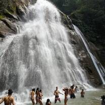 Base of the waterfall in the Amazon