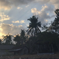 The beach at sunrise