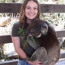 Stepabroad participant holding a koala