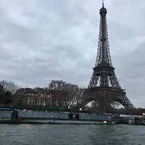 La Tour Eiffel The Eiffel Tower from a river boat tour