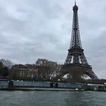 The Eiffel Tower from a river boat tour 