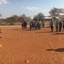 Some fun on the field with kids from Bennde-Mutale