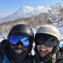 Friends at Hokkaido's most famous ski resort