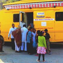 Volunteers working at a medical clinic in India