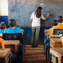 School volunteering at Lokusero in Kenya with Culsans