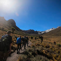 Hiking Mt Kenya to Point Lenana at 4985m Kenya with Culsans
