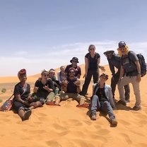 In the Sahara desert dunes