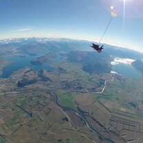 Skydiving in Queenstown, South Island  Stepabroad participant skydiving in Queenstown, New Zealand