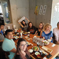 After class activity with Meiji Academy study abroad students.