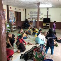 Drawing with thw anuban children