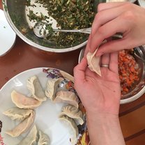 Making dumplings 