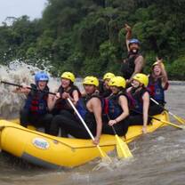 White water rafting at the end of the trip 