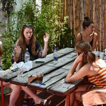 Students in break during Academia Buenos Aires Spanish courses