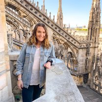 Here is a photo after I climbed to the top of the Duomo-a must before you leave Milan!