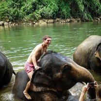 Riding/Washing the Elephants!