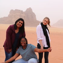 exploring the desert during our jeep tour