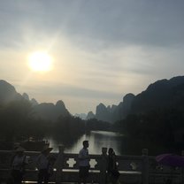 sunset on the Yulong river
